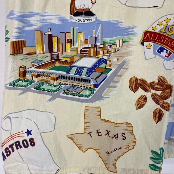 Vintage Reyn Spooner 1999 Houston Astros Short Sleeve Camp Shirt XL Cream Yellow - Picture 6 of 11